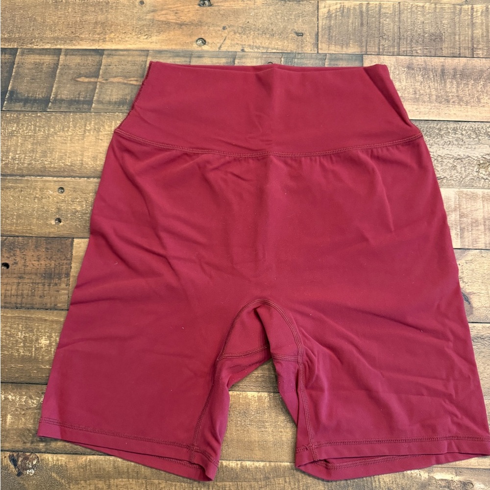 BuffBunny Biker Shorts Medium 6” Wine Color